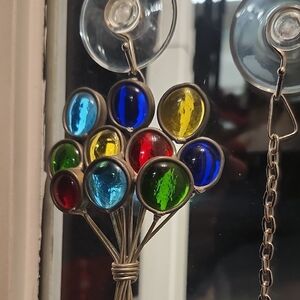 Colorful Stained Glass Balloon Ornament
